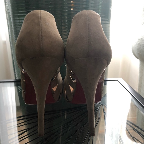 Christian Louboutin High Heels Cut Out Peep Toes - Picture 4 of 7